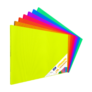 Corrugado Fluorescente Saira 50X70 cm. Paq. C/10 por color