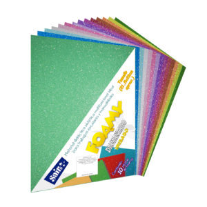 Foamy Adhesivo Diamantado Irisado T/Carta Paq C/10