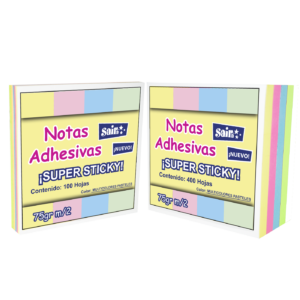 Notas Adhesivas Multicolor <br> Colores Pastel